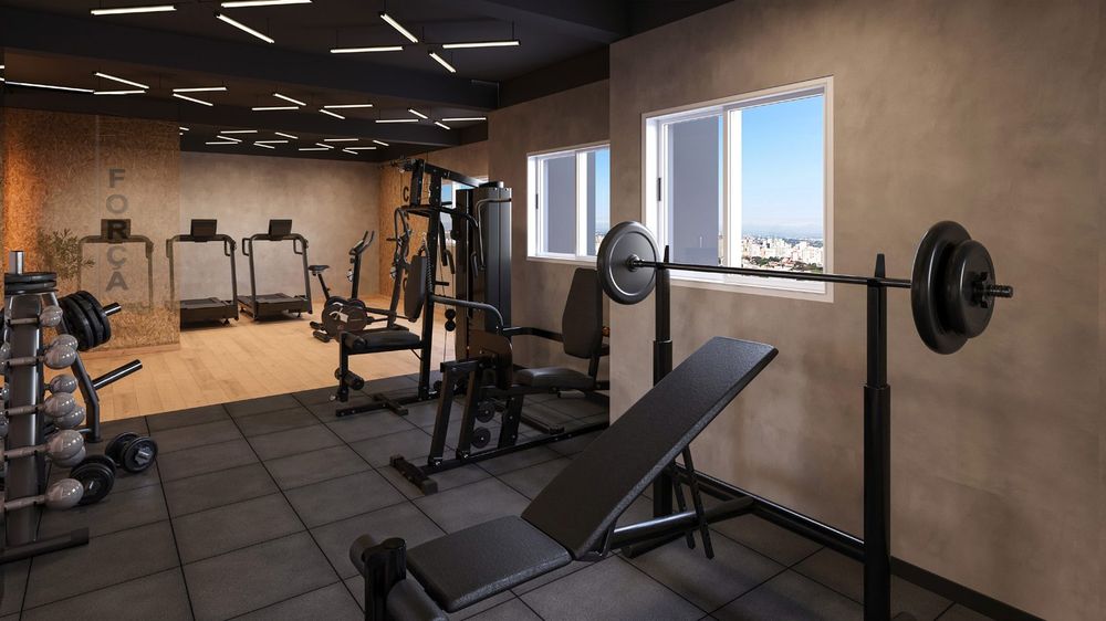 Espaço fitness equipado