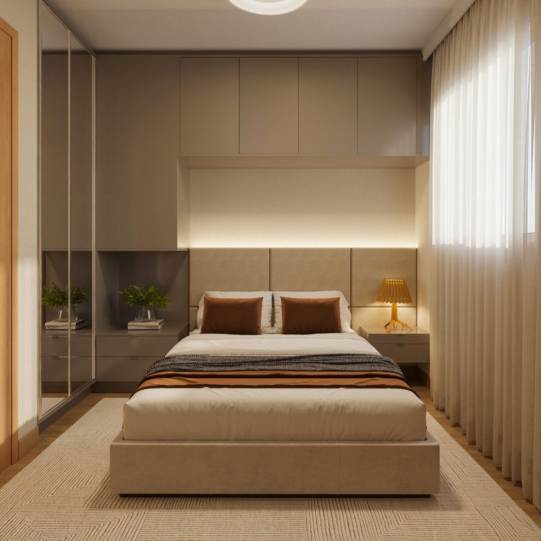 Suíte com cama de casal